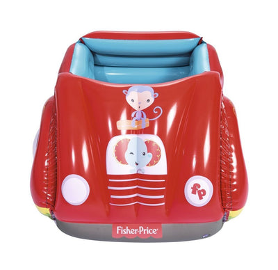 Bestway 93520 Fisher-Price -merkkinen kilpa-automainen pallomeri, mitat 47 x 31 x 20 tuumaa (119 cm x 79 cm x 51 cm).