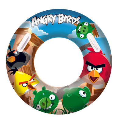 Bestway Angry Birds XXL -uima-allasrengas, halkaisija 91 cm, punainen ja keltainen Angry Birds -teemalla.