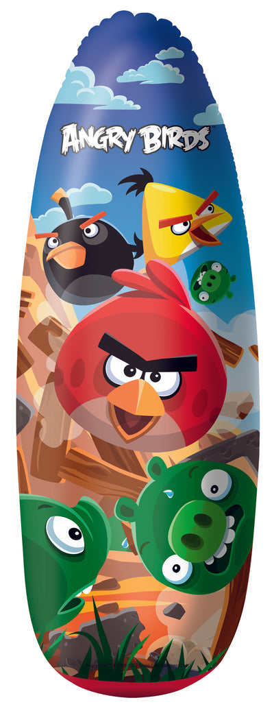 Bestway 96105 - Angry Birds -aiheinen boksisäkki, jossa on punainen ja musta kuva Angry Birds -hahmoista. Boksisäkki on 91 cm korkea.