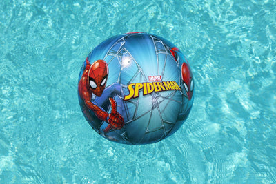 Bestway 98002 Spider-Man -pilkkapallo, halkaisija 51 cm, punainen ja sininen pilkullinen pallo, jossa Spider-Man -hahmo.
