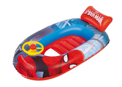 Bestway 98009 - 44 x 28112m x 71cm ranta-vene, jossa on kaksi airoa, kolme ilmatäytteistä kohdetta ja keltainen väri.