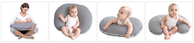 Monikäyttöinen imetystyyny - irrotettava päällinen - Cuddly teddy bear blue