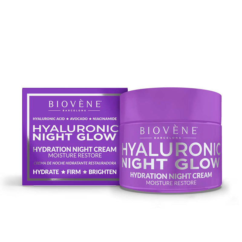Biovène Hyaluronic night glow kosteutta palauttava yövoide 50 ml | Vuodevaatteet.fi