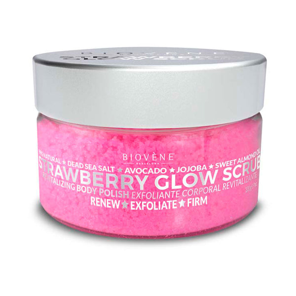 Biovène Strawberry glow scrub elvyttävä vartalokuorinta 200 gr | Vuodevaatteet.fi