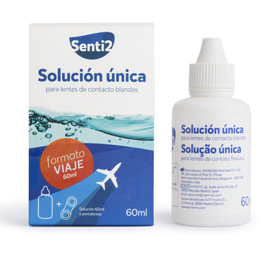 Única liuos hyaluronihapolla + piilolinssikotelo 60 ml - SENTI2