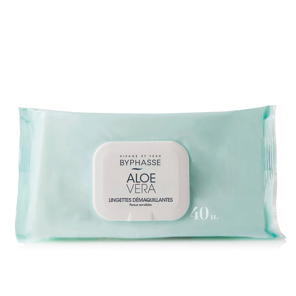 Byphasse Toallitas desmaquillantes aloe vera 40 kpl | Vuodevaatteet.fi
