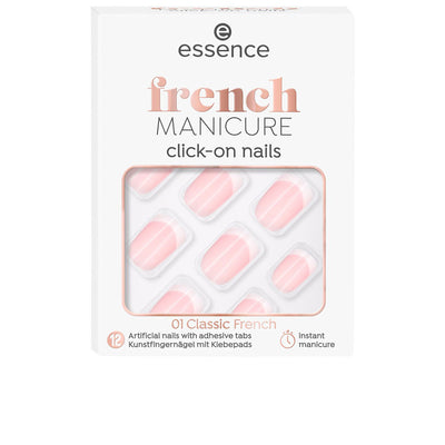 French manikyyri klikkaa tekonenkit #01-classic french 12 kpl - ESSENCE