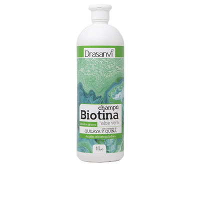 Biotin and aloe vera rasvoittuville hiuksille shampoo 1000 ml - DRASANVI