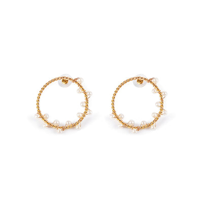 Shima Earrings #Bright Gold 1 U