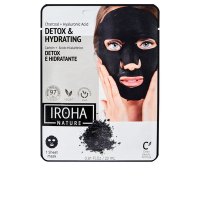 Detox charcoal black kangas kasvonaamio 1 käyttökerta 1 kpl - IROHA