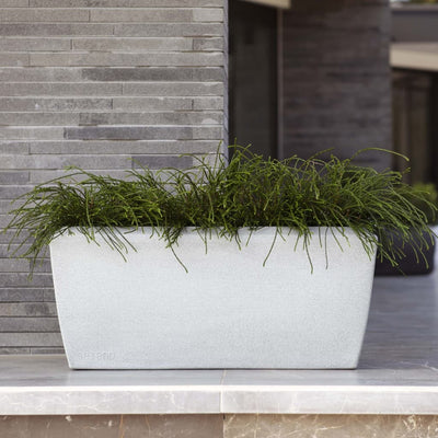 Capi Kukkalaatikko Arc Granite suorakaide 90x35x40 cm norsunluu - Vuodevaatteet