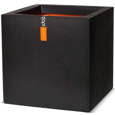 Capi Kukkalaatikko Urban Smooth neliö 30x30x30 cm musta KBL902 - Vuodevaatteet