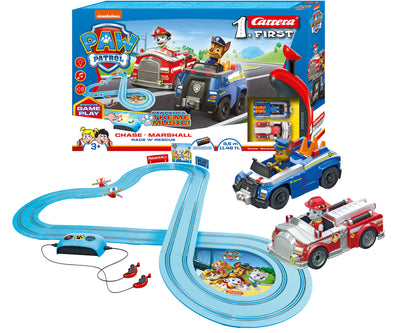 Paw Patrol -aiheinen Carrera First -autorata, jossa radan pituus on 3,5 metriä.
