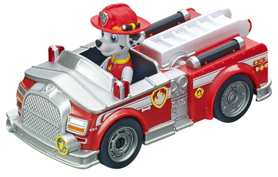 Paw Patrol -aiheinen Carrera First -autorata, jossa on 3,5 metriä ratoja ja pelastusteema.