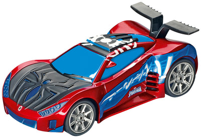 Carrera GO -autorata, jossa on Spider-Man-teemainen auto ja 24 metrin rata.