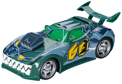 Carrera Go Spider-Man -autorata, jossa Spider-Man -teemainen auto ja radan osat.