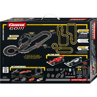 Carrera Go -autorata, jossa on Speed Grip -auto ja 53 metriä ratakiskoja.