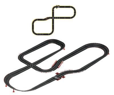 Muovinen Autoratasetti Ferrari Kilpaspeeders 8,6m