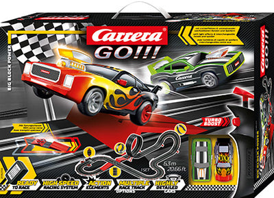 Carrera Go -autorata, jossa on Big Block Power -teema ja 6,3 metrin pituinen rata.