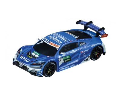 Carrera GO!!! DTM Power Lap -autorata, jossa on 6,3 metriä rataa, kaksi kilpa-autoa ja kaikki tarvittavat osat kilpailua varten.