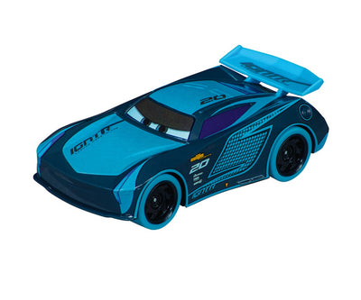 Carrera Go -autorata Disney Pixar Cars -elokuvan Glow Racers -teemalla. Rata on pituudeltaan 4,3 metriä.