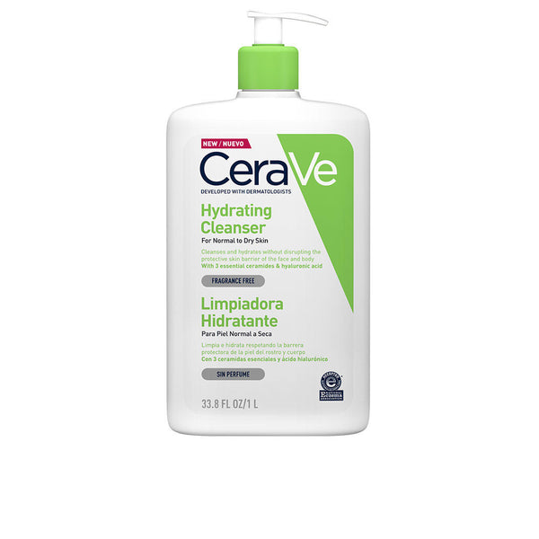 Cerave Hydrating cleanser normaalille kuivalle iholle 1000 ml | Vuodevaatteet.fi