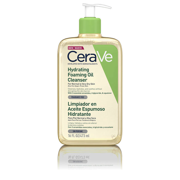 Cerave Hydrating foaming oil cleanser normaalille ja erittäin kuivalle iholle 473 ml | Vuodevaatteet.fi