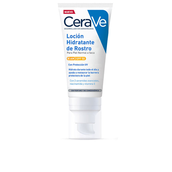 Cerave Kasvojen kosteusvoide spf50 normaalille kuivalle iholle 52 ml | Vuodevaatteet.fi
