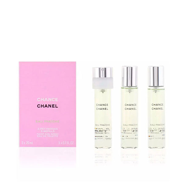 Chanel Chance eau fraiche eau de toilette twist & spray, 3 täyttöpakkausta, 3 x 20 ml. | Vuodevaatteet.fi