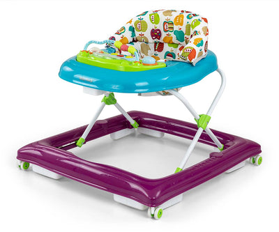 Lasten kävelynapero, värikkäät kuviot ja leikkisä design.