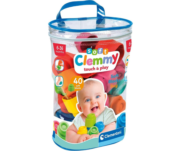 Clementoni - Clementoni Clemmy pehmeät rakennuspalikat 40 osaa