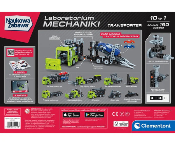 Clementoni - Clementoni Tiedeleikki Mekaniikan laboratorio - kuljetusauto