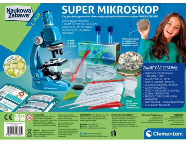 Clementoni - Clementoni Tieteellinen leikki Lab Super Mikroskooppi
