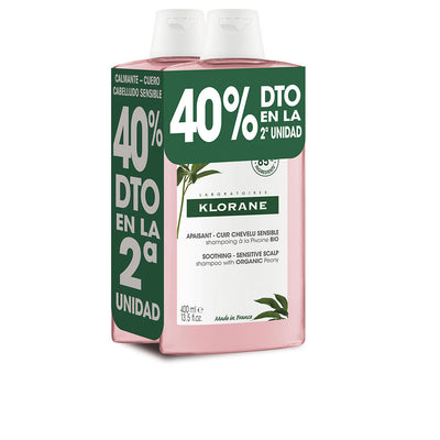 A la peonía bio rauhoittava shampoo duo 2 x 400 ml - KLORANE