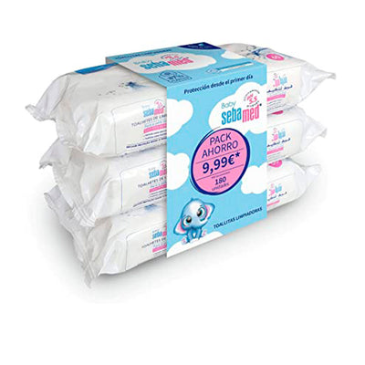 Baby toallitas limpiadoras setti 3 x 60 kpl - SEBAMED