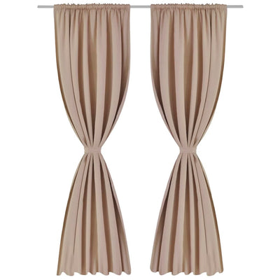 Creme Pimennysverhot Verhotankouralla 2 kpl 135 x 245 cm