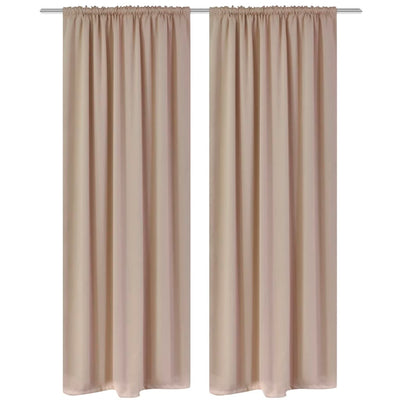 Creme Pimennysverhot Verhotankouralla 2 kpl 135 x 245 cm