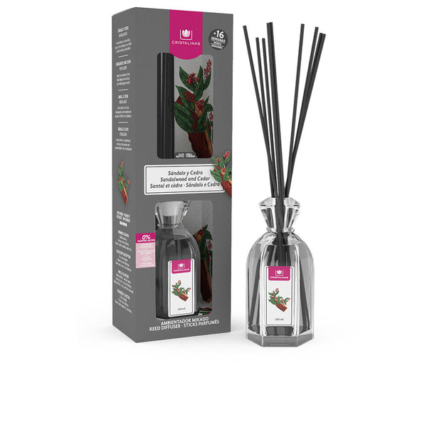 Cristalinas Mikado ilmanraikastin 0% #sandalwood-cedar 180 ml | Vuodevaatteet.fi
