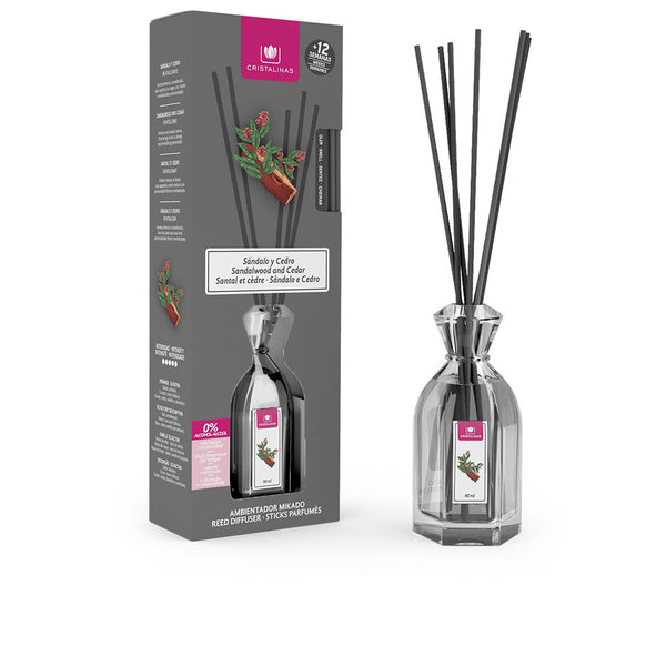 Cristalinas Mikado ilmanraikastin 0% #sandalwood-cedar 90 ml | Vuodevaatteet.fi