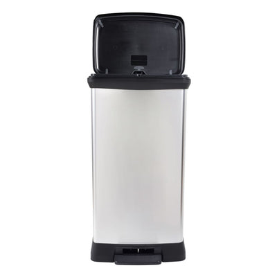Curver Poljinroskis Deco suorakaide 50 l hopea