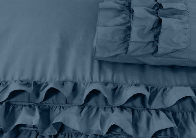 Blauw puuvilla pussilakanasetti Cyprus