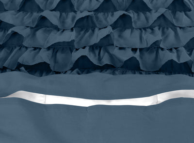 Blauw puuvilla pussilakanasetti Cyprus