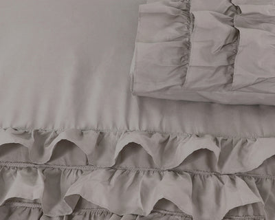 Taupe puuvilla pussilakanasetti Cyprus