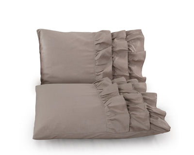 Taupe puuvilla pussilakanasetti Cyprus