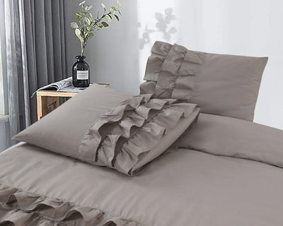 Taupe puuvilla pussilakanasetti Cyprus