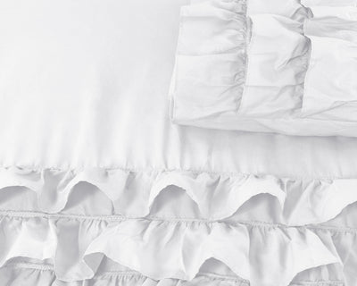 Valkoinen puuvilla pussilakanasetti Cyprus