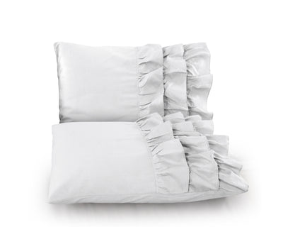 Valkoinen puuvilla pussilakanasetti Cyprus