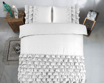 Valkoinen puuvilla pussilakanasetti Cyprus