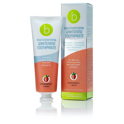 Multifunctional valkaiseva hammastahna #strawberry+mint 75 ml - BECONFIDENT