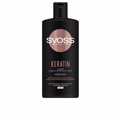 Keratin shampoo kihara ja kuiva hiukset 440 ml - SYOSS